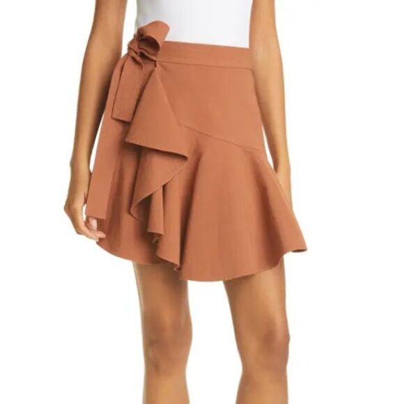 ?ALC Adelaide side tie wrap skirt deep Amber new without tags - Picture 9 of 11